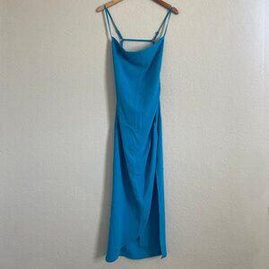 Forever 21 Teal Dress with Slit Size 2
